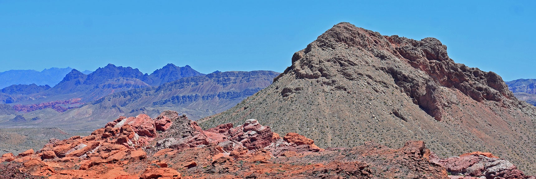 View East Toward Lake Mead. The Bowl is a Small Jurassic Area in the Larger Surroundings | Northern Bowl of Fire Detailed View | Lake Mead National Recreation Area, Nevada