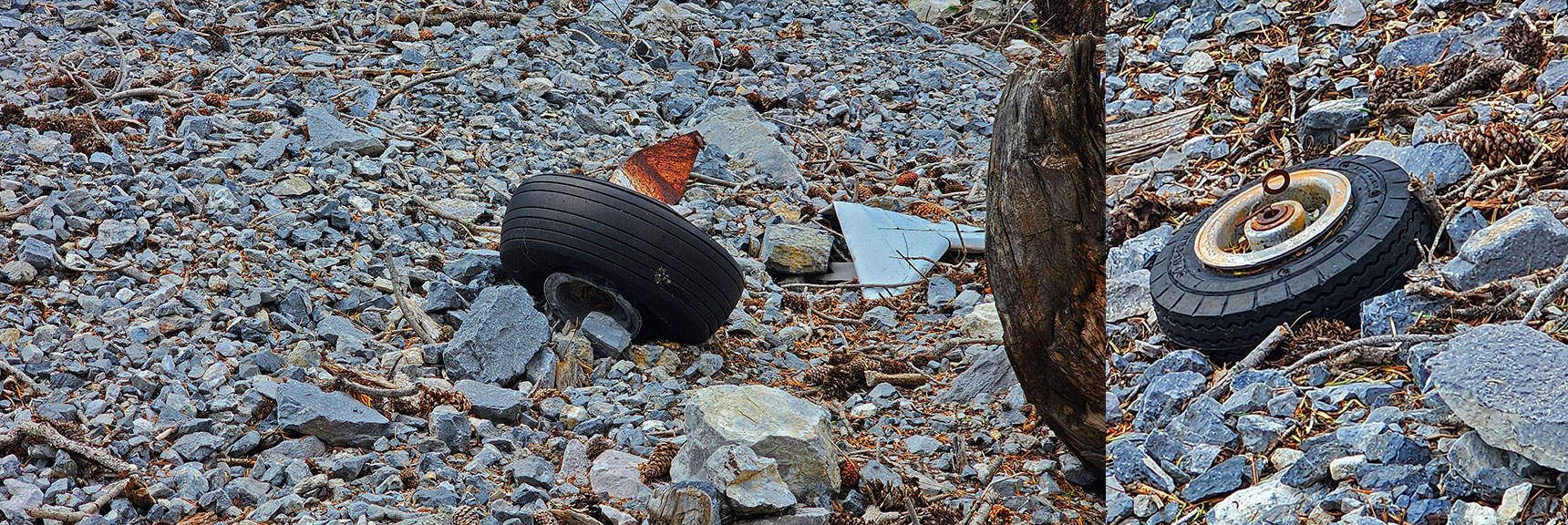 Came Across Aircraft Debris in a Mid-Gully of Eastern Cliffs | Mummy's Nose East Cliff Plane Crash Site | Mt Charleston Wilderness, Nevada