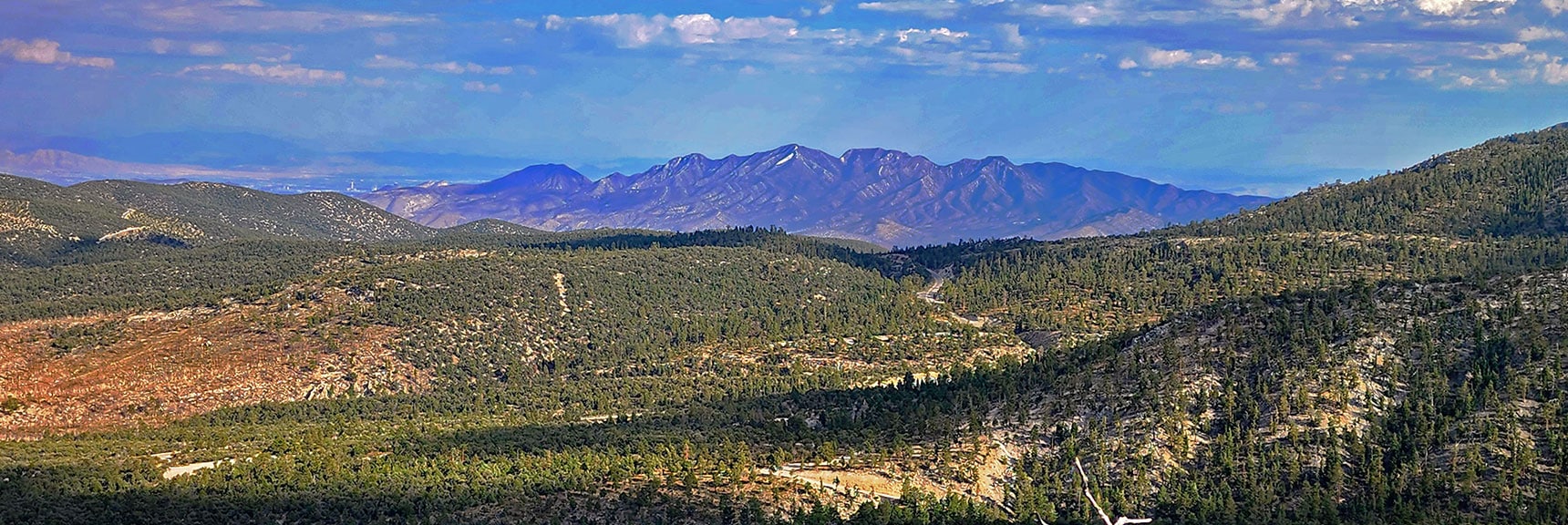 Larger View of La Madre Mountains (La Madre, El Padre & El Bastardo). | Mummy's Nose East Cliff Plane Crash Site | Mt Charleston Wilderness, Nevada