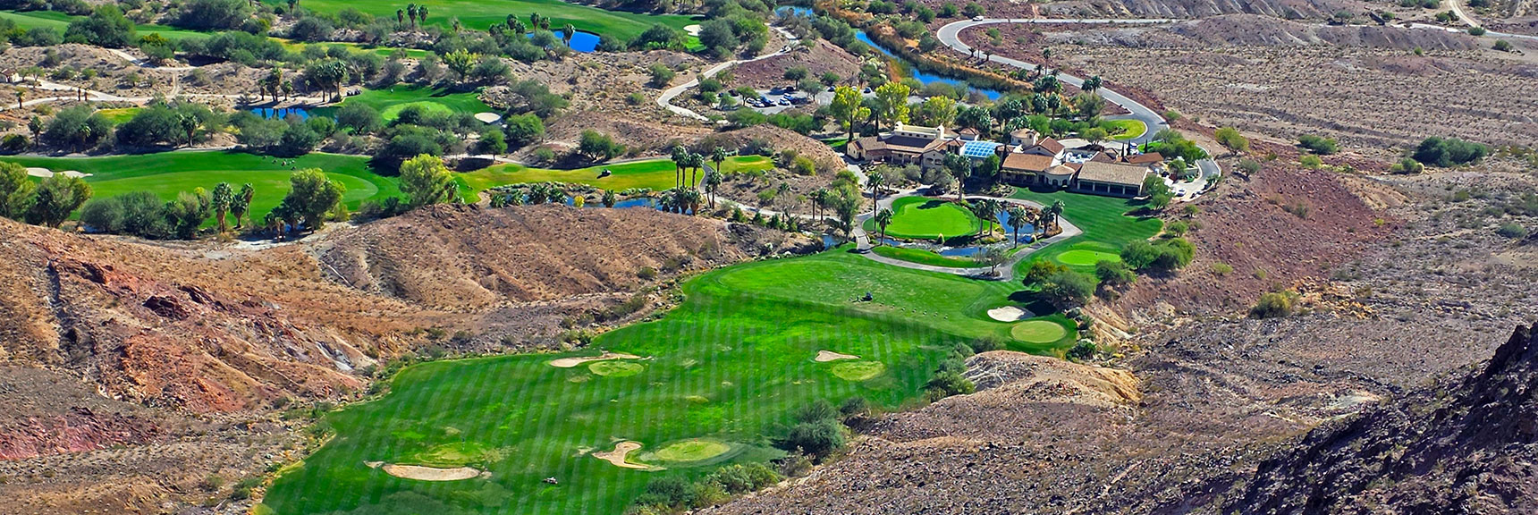 Lush Green Cascata Golf Club from Leaning Arch Peak | Leaning Arch Loop | River Mountains | Lake Mead NRA, Nevada