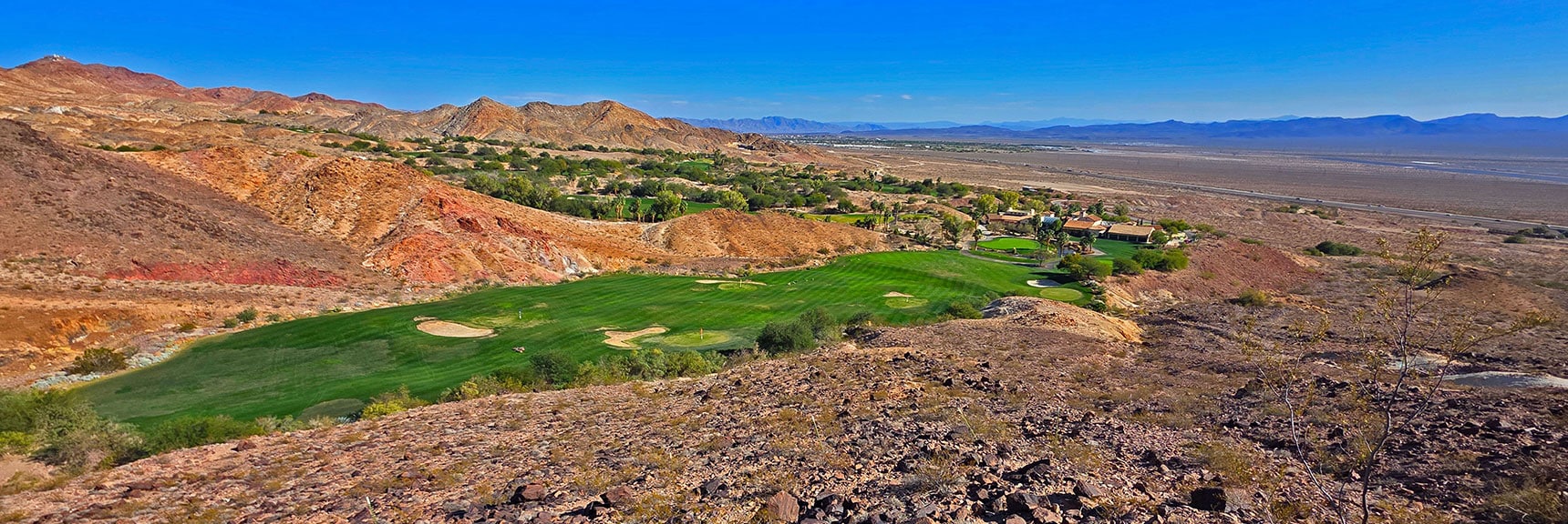 Cascata Golf Club from Return Trail | Leaning Arch Loop | River Mountains | Lake Mead NRA, Nevada