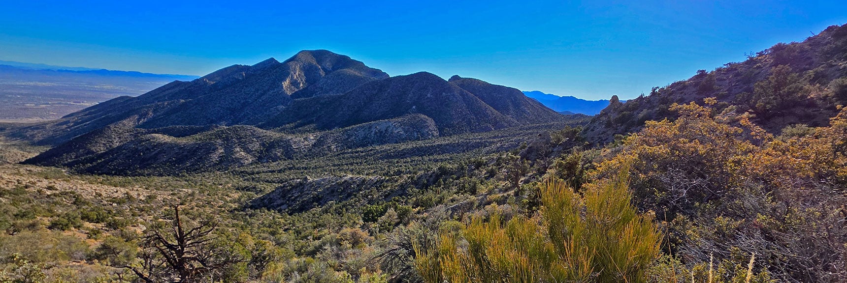 View Back West Across South Slope of La Madre Ridgeline | La Madre Ridgeline Eastern Grand Crossing Loop | La Madre Mountains Wilderness, Nevada