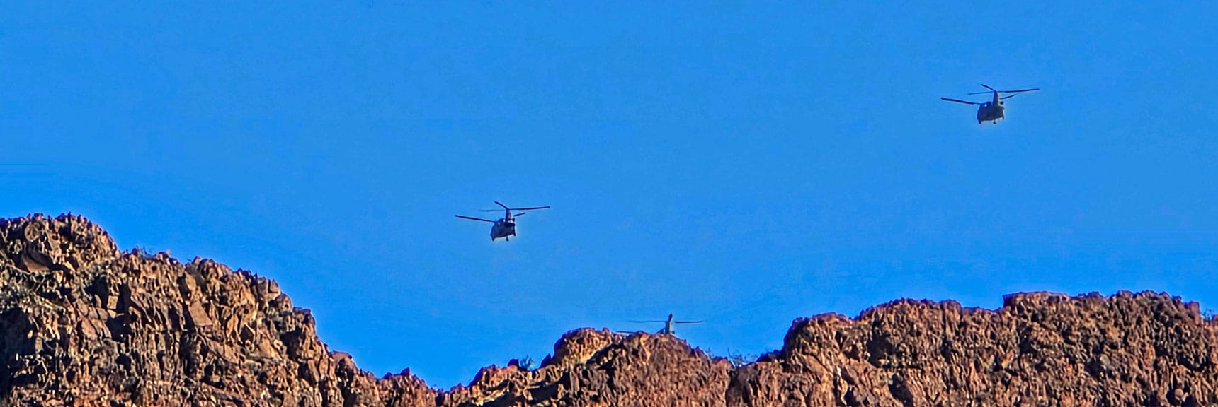 Caught These Aircraft Passing Over Mojave Overlook Plateau. | Lonesome Peak West Canyon Loop | Eldorado Wilderness, Nevada