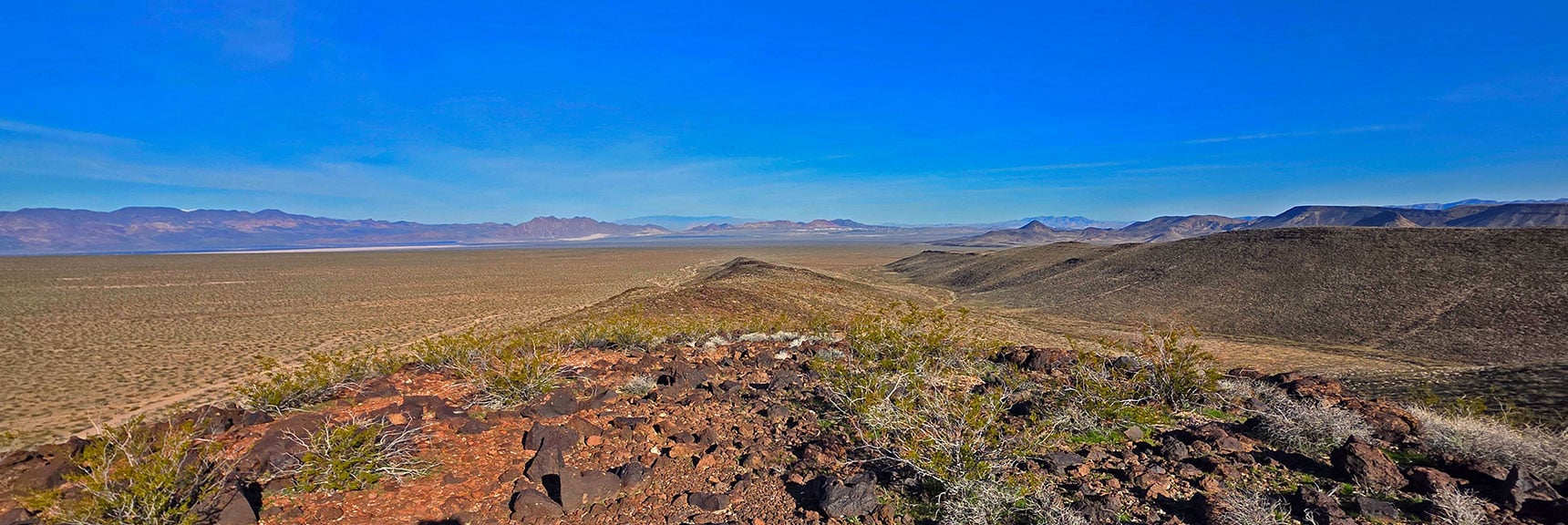 On Center of Approach Ridge. View Down to Boulder City. | Mohave Overlook | Eldorado Wilderness, Nevada