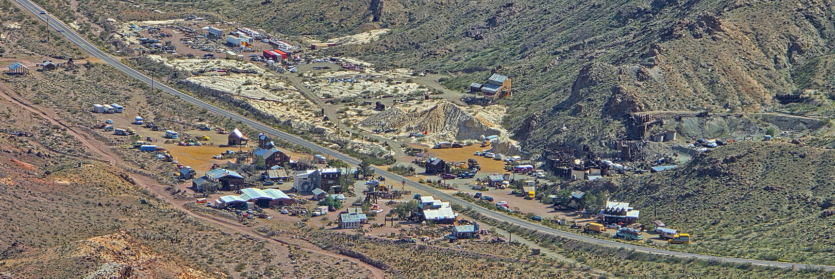 Zoom in on the Abandoned Ghost Town Area of Nelson + Techatticup Mine | Nelson Benchmark | Eldorado Wilderness, Nevada