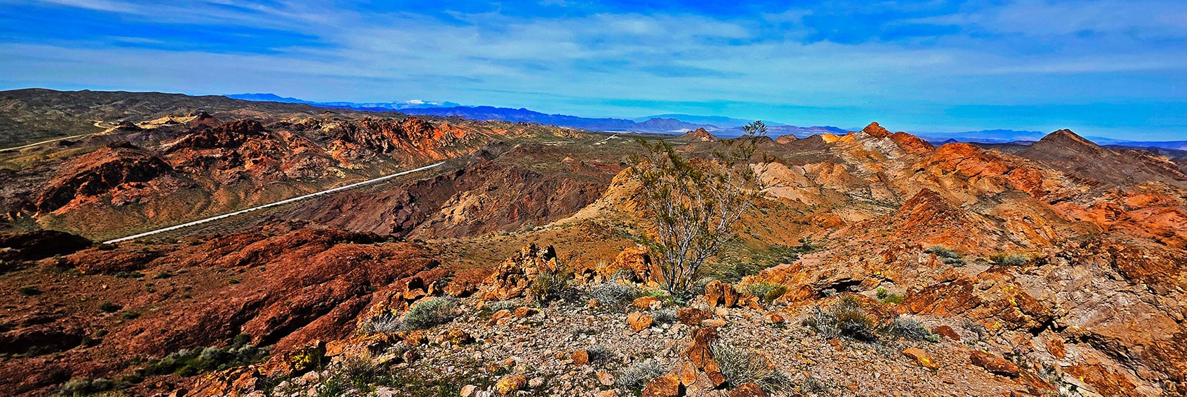 View Across Approach Ridgeline from Just West of Summit Saddle | Nelson Benchmark | Eldorado Wilderness, Nevada