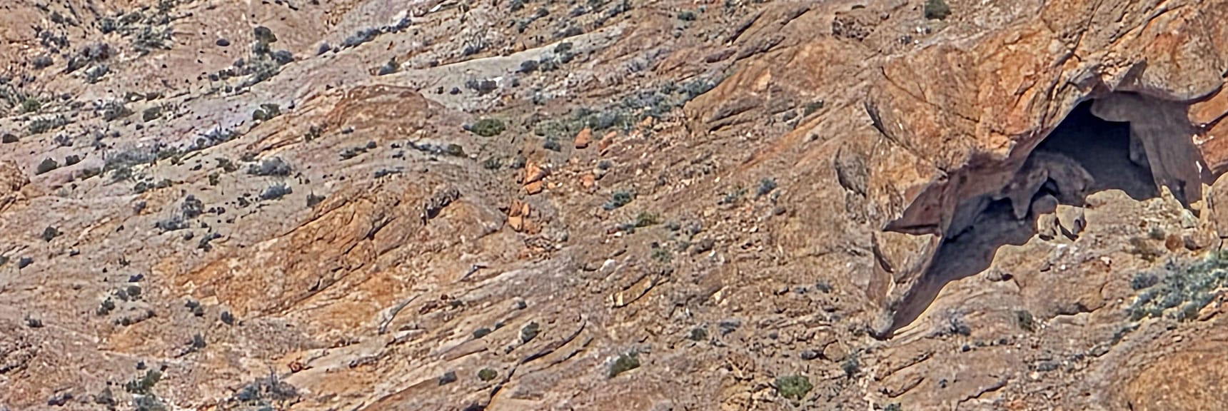 Zoom in on Cave Arch Reveals a Kind of Natural Bridge. | Nelson Benchmark | Eldorado Wilderness, Nevada
