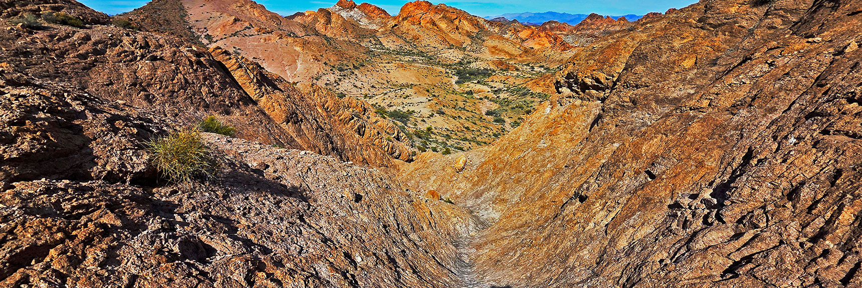 That Canyon Had a Vertical Barrier. Traversed to Canyon Just West. | Nelson Benchmark | Eldorado Wilderness, Nevada