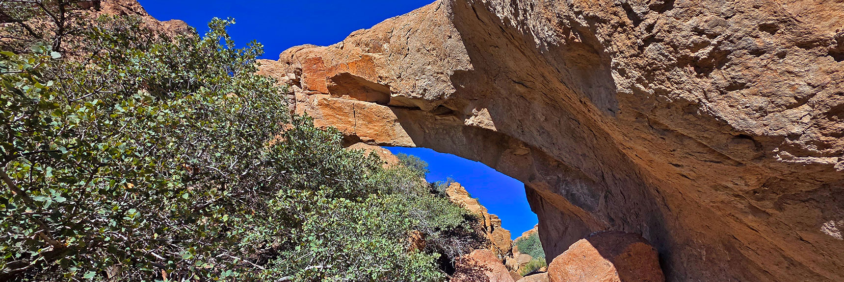 Morning View from the East. Just Below in the Canyon. | Murl Emery Arch | Eldorado Wilderness, Nevada