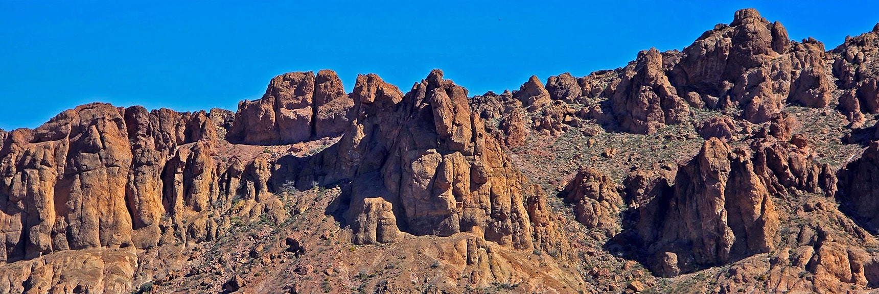 This Approach Just N or Summit Looks Promising. | Murl Emery Arch | Eldorado Wilderness, Nevada