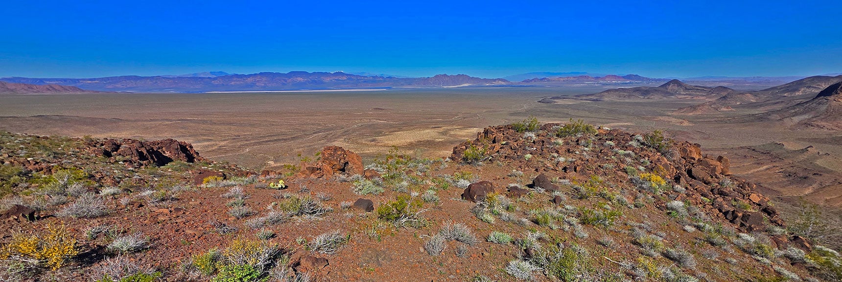 NW View. Potosi Mt. Now Visible to Left of N McCullough Wilderness | Pilot Cone | Pilot Mesa | Peeper Benchmark | Eldorado Wilderness, Nevada