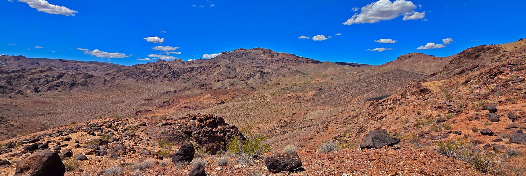 Forlorn Hope Peak Summit Passage Will Be Right of Central Summit Slope | Forlorn Hope Peak South and Peak 2720 West, Eldorado Wilderness, Nevada