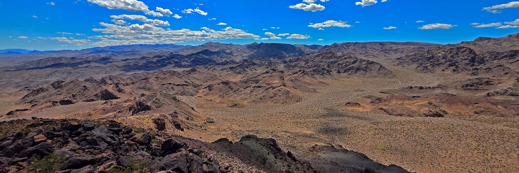 View Back Up North Lonesome Wash from West Ridge Summit | Forlorn Hope Peak South and Peak 2720 West, Eldorado Wilderness, Nevada