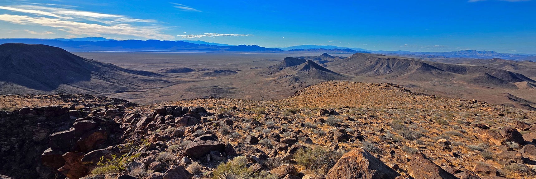 Midway Peak, Yucca Camp Mt., Pilot Mesa & Cone Below to North | Forlorn Hope Peak South and Peak 2720 West, Eldorado Wilderness, Nevada