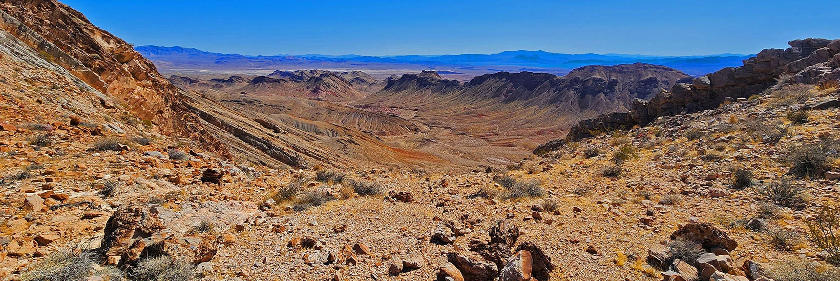 East View from Saddle Toward Lake Mead | Sunrise Mountain Near Lake Mead National Recreation Area | Las Vegas Metro & Surrounding Areas, Nevada