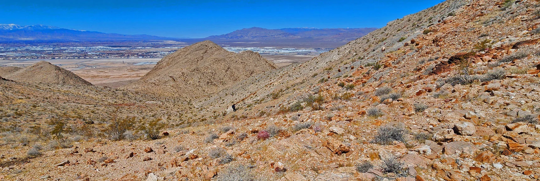 Nellis AFB Below to Northwest. | Sunrise Mountain Near Lake Mead National Recreation Area | Las Vegas Metro & Surrounding Areas, Nevada