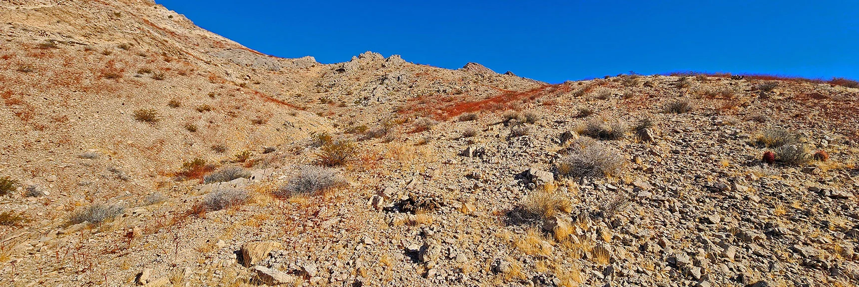 Cross Baseline Wash, Ascend Opposite Ridge, Left to Ridge Summit | Sunrise Mountain Near Lake Mead National Recreation Area | Las Vegas Metro & Surrounding Areas, Nevada