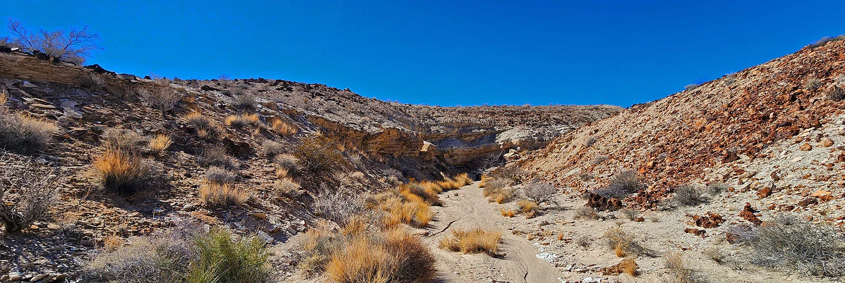 This Wash Will Take You Around Darker Hills and Up Toward Ridgeline | Anniversary Ridge | Muddy Mountains Wilderness, Nevada