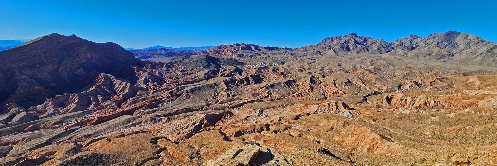 The Gullies Below Drain Through Anniversary Narrows | Anniversary Ridge | Muddy Mountains Wilderness, Nevada