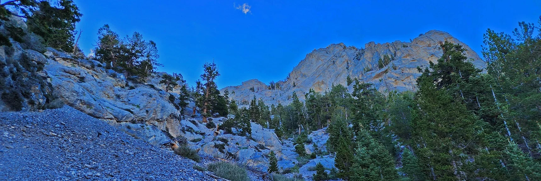 Approaching a Section with Rocky Barriers | Mummy Mountain Head from Lee Canyon Road | Mt Charleston Wilderness | Spring Mountains, Nevada
