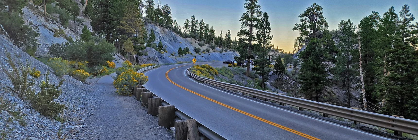 Arrival at Deer Creek Road and Deer Creek Parking Area Where Mountain Bike Was Earlier Stashed | Mummy Mountain Grand Crossing | Lee Canyon to Deer Creek Road | Mt Charleston Wilderness | Spring Mountains, Nevada |