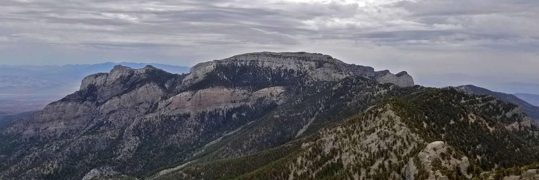 Mummy Mountain from Lee Peak Summit | Lee and Charleston Peaks via Lee Canyon Mid Ridge | Mt Charleston Wilderness | Spring Mountains, Nevada