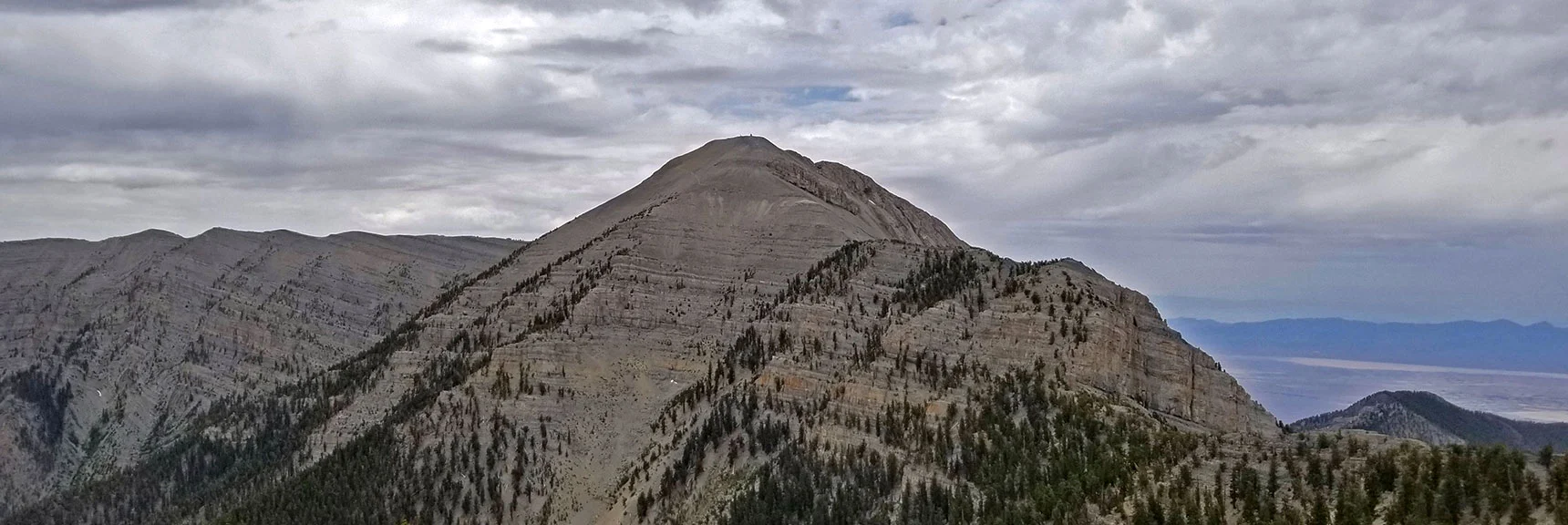 Charleston Peak, Next Goal, from Lee Peak Summit | Lee and Charleston Peaks via Lee Canyon Mid Ridge | Mt Charleston Wilderness | Spring Mountains, Nevada
