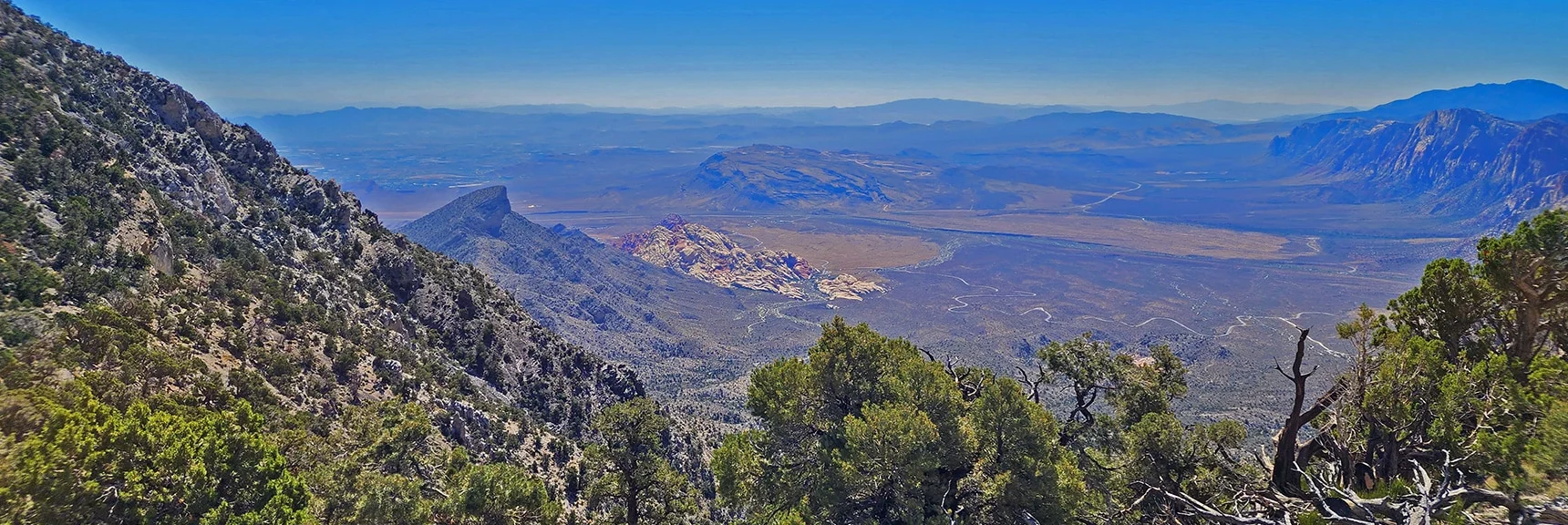 Turtlehead Peak, Rainbow Mts. and Potosi Mt Coming Into View | Kyle Canyon Grand Crossing | Northern Half | La Madre Mountains Wilderness, Nevada
