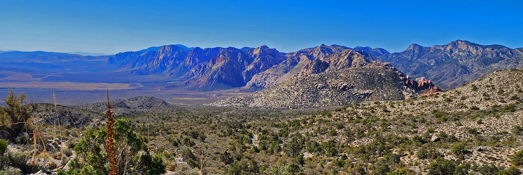 White Rock Mountain (Start Point) with Rainbow Mountains in Background | Kyle Canyon Grand Crossing | Southern Half | Red Rock Canyon National Conservation Area, Nevada