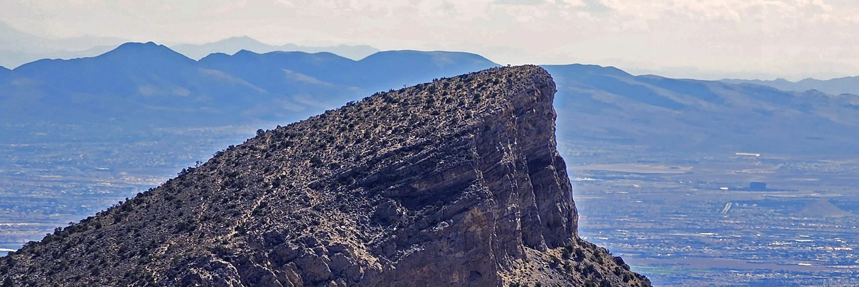 Turtlehead Peak Summit, About 300 Feet Lower Elevation. Remember Standing There? | Kyle Canyon Grand Crossing | Southern Half | Red Rock Canyon National Conservation Area, Nevada