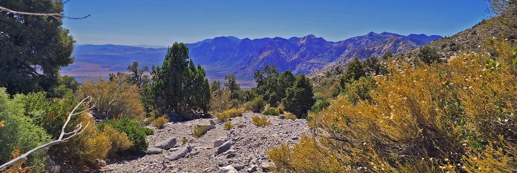 Back in the Wash Beginning to Descend to Trailhead | Kyle Canyon Grand Crossing | Southern Half | Red Rock Canyon National Conservation Area, Nevada