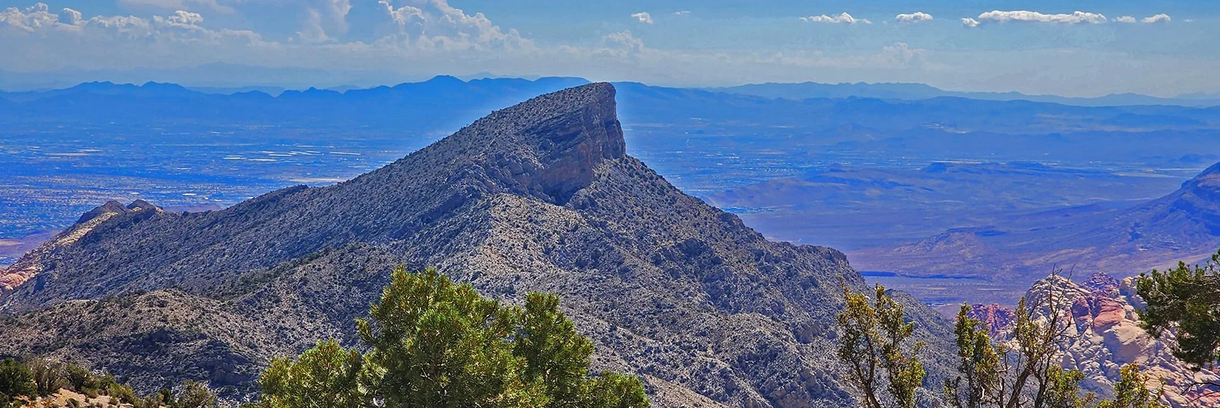 Wider View of Turtlehead Peak. Descends to Brownstone Basin to Left | Kyle Canyon Grand Crossing | Southern Half | Red Rock Canyon National Conservation Area, Nevada