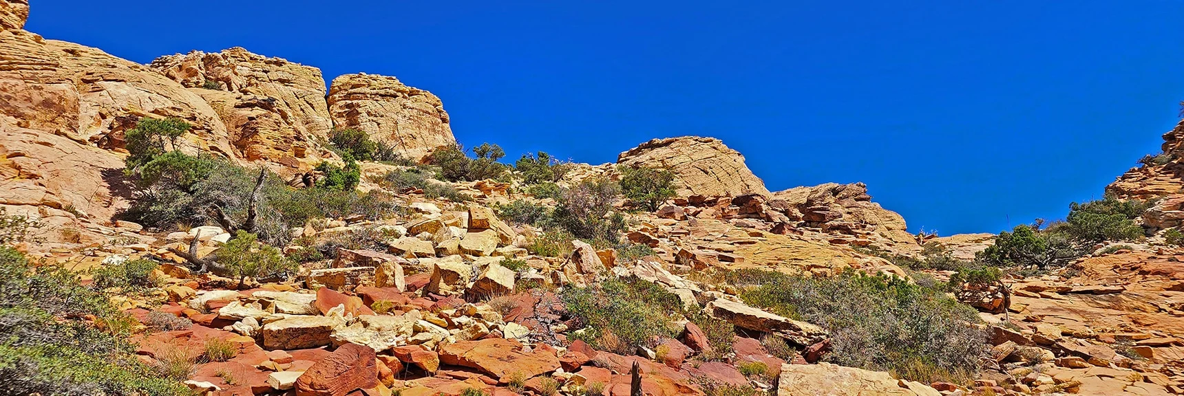 Route Ahead. Second Saddle Then Gully Toward Summit. | Hollow Rock Peak | Rainbow Mountain Wilderness, Nevada