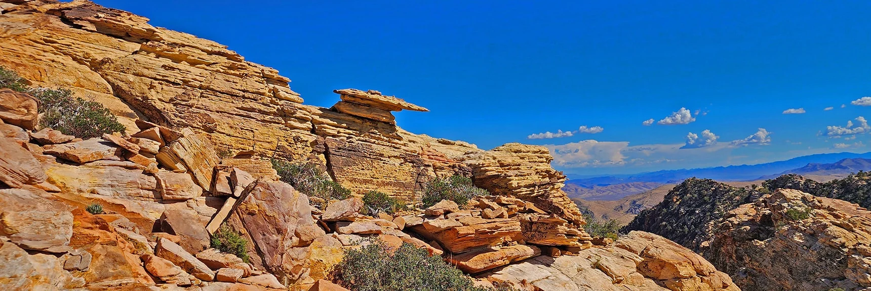Amazing Red Rock Formations. Circle Around to Left Then Descend. | Hollow Rock Peak | Rainbow Mountain Wilderness, Nevada