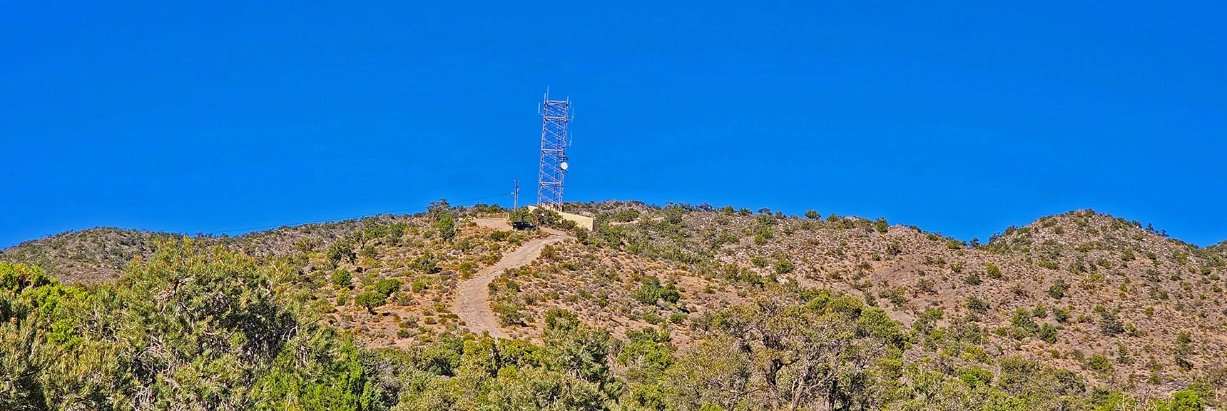 1st Waypoint: Communications Tower, Beginning of Trail. | Hollow Rock Peak | Rainbow Mountain Wilderness, Nevada