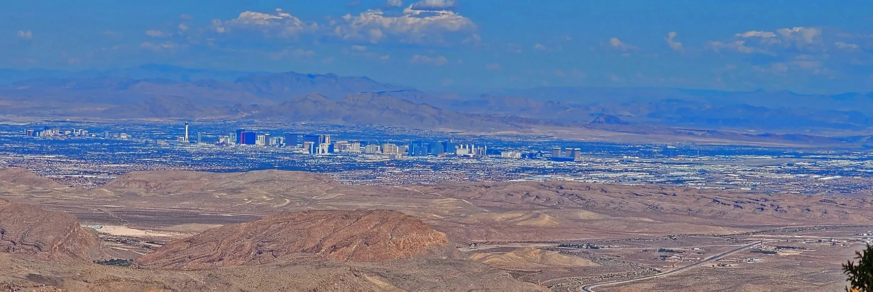 Vegas Strip Below. | Hollow Rock Peak | Rainbow Mountain Wilderness, Nevada