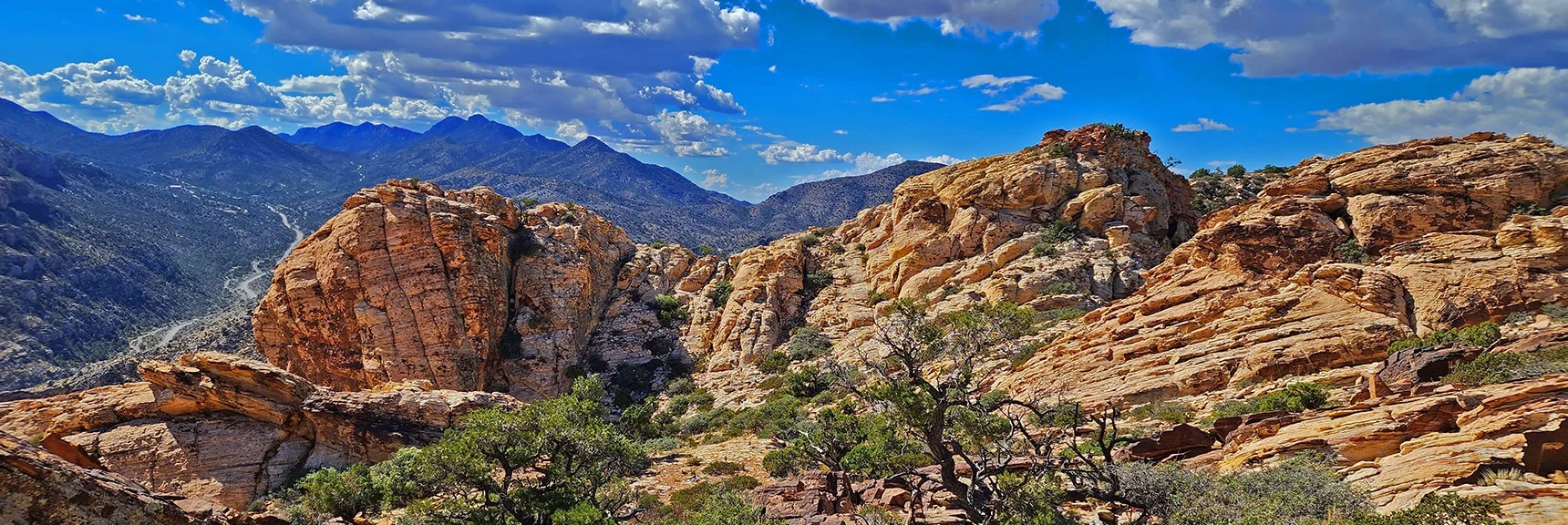 Larger View Back to Saddle from Beyond. | Hollow Rock Peak | Rainbow Mountain Wilderness, Nevada