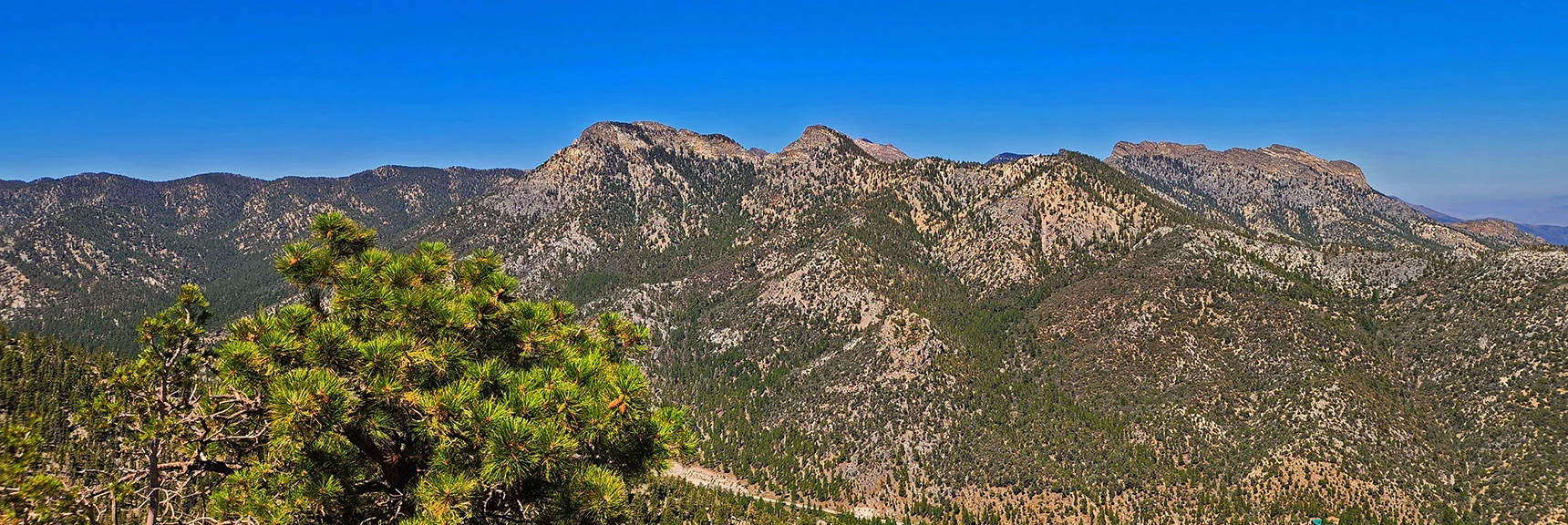 View Across Lee Canyon to Sisters, McFarland & Macks Peak | Mummy’s Nose North Alpine Loop | Mt Charleston Wilderness, Nevada