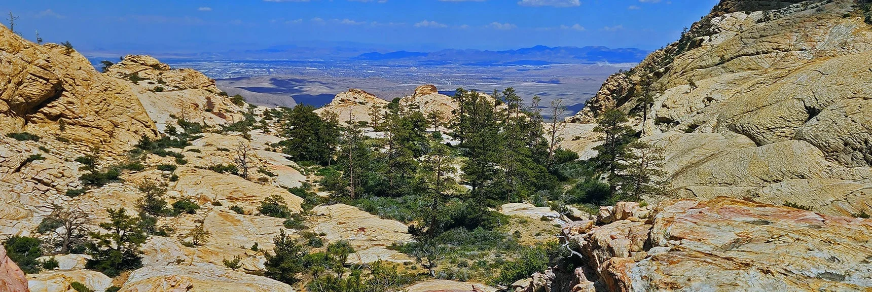 This is What You See as You're Descending into Little Zion | Little Zion | Rainbow Mountain Wilderness, Nevada