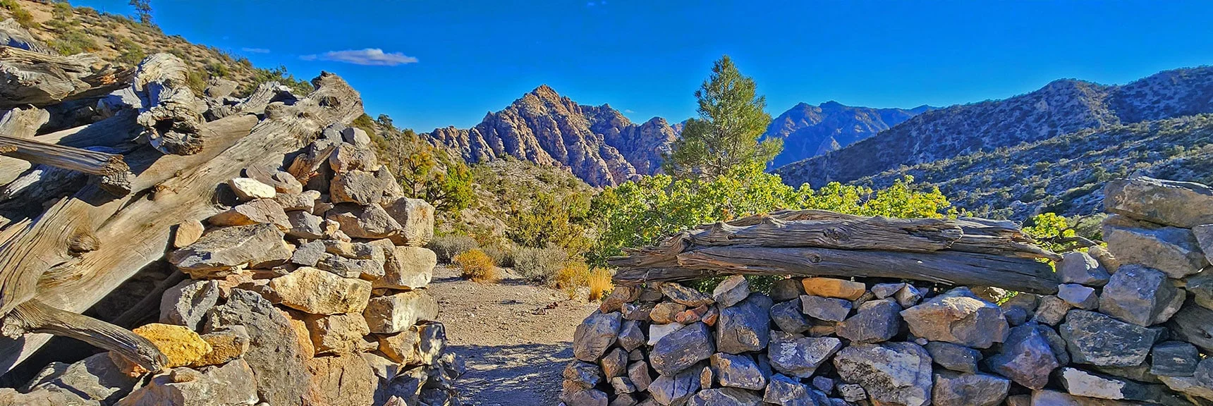 What Miner Saw When Emerging from Cabin Entrance | Keystone Thrust West Summit Above White Rock Mountain | La Madre Mountains Wilderness, Nevada