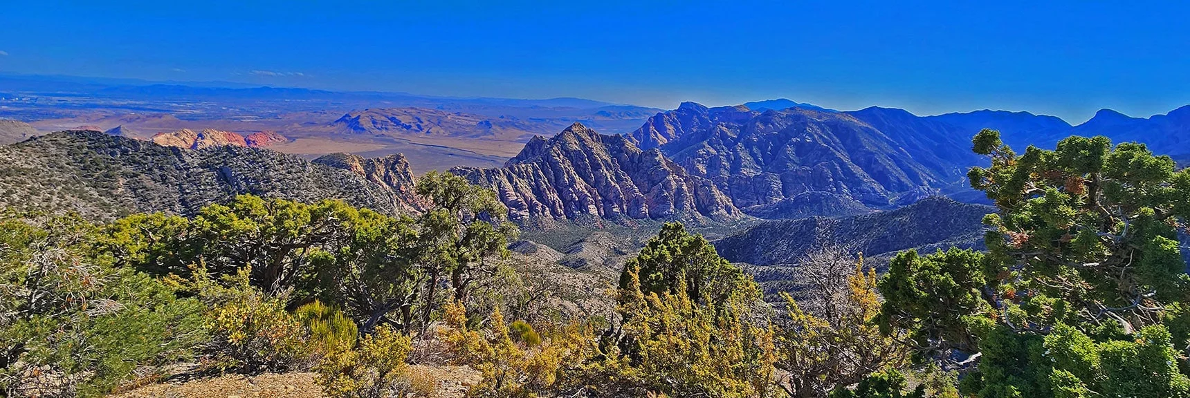 White Rock Mt & Rainbow Mts. Note Bridge Mt & Mt Wilson | Keystone Thrust West Summit Above White Rock Mountain | La Madre Mountains Wilderness, Nevada