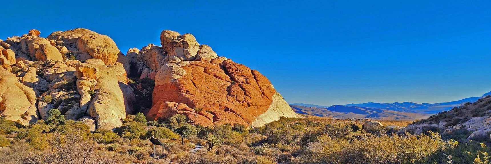 Beautiful Calico Hill Above Sandstone Quarry Parking Area in Evening Sun | Turtlehead Peak | Red Rock Canyon National Conservation Area, Nevada