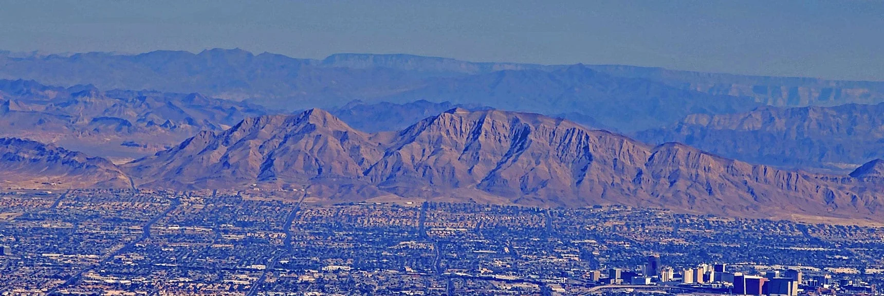Frenchman Mountain from Turtlehead Peak Summit. | Turtlehead Peak | Red Rock Canyon National Conservation Area, Nevada