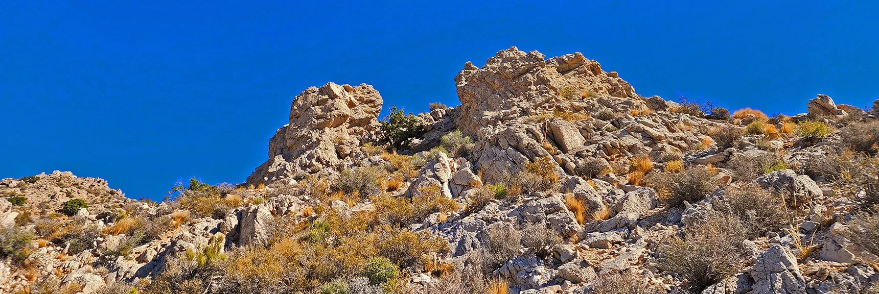 Ridgeline Entrance Opening on Left Side of Hill | Turtlehead Peak | Red Rock Canyon National Conservation Area, Nevada