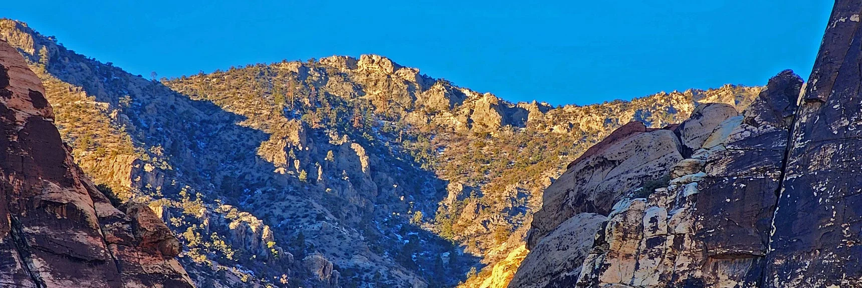 Closer View of the Rainbow Mountains Upper Crest Ridgeline from Pine Creek Canyon. | Rock Climber Observations | Pine Creek Canyon | Rainbow Mountain Wilderness, Nevada