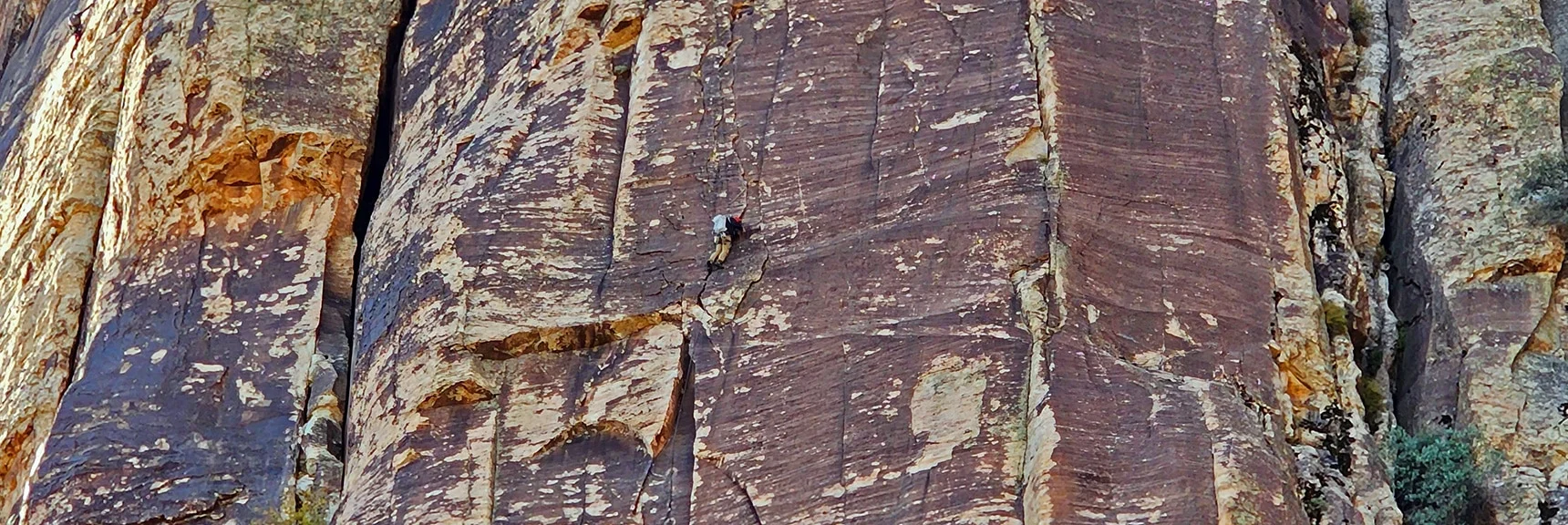 Rock Climber on Rainbow Mountain Eastern Cliffs | Rainbow Mountain Eastern Cliffs Rock Climbers | Rainbow Mountain Wilderness, Nevada