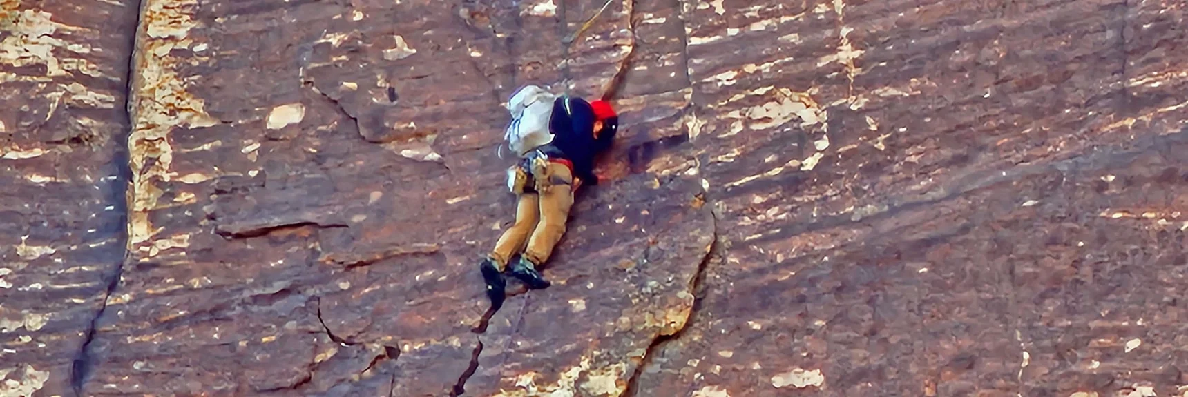 Searching for the Next Step? | Rainbow Mountain Eastern Cliffs Rock Climbers | Rainbow Mountain Wilderness, Nevada
