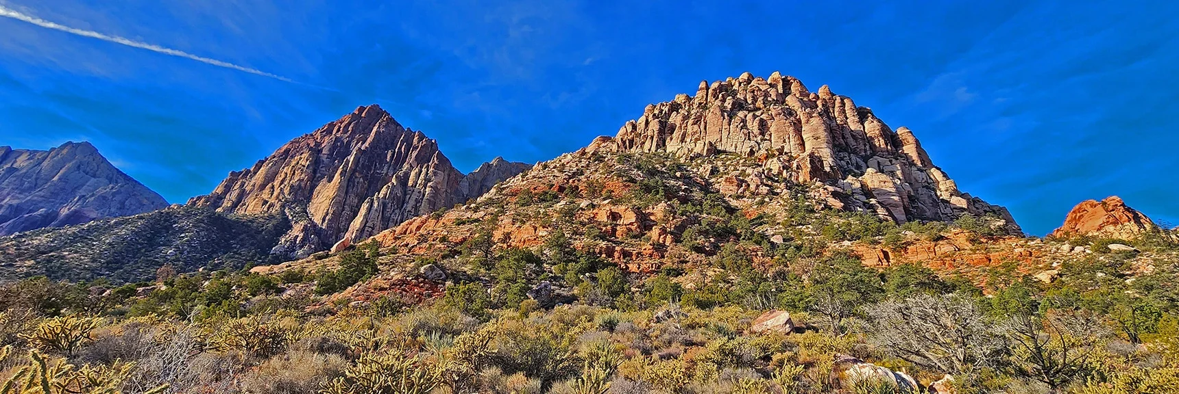 Topping the Ridge Above Pine Creek Canyon, Pass in Front of Juniper Peak | Rainbow Mountain Eastern Cliffs Rock Climbers | Rainbow Mountain Wilderness, Nevada