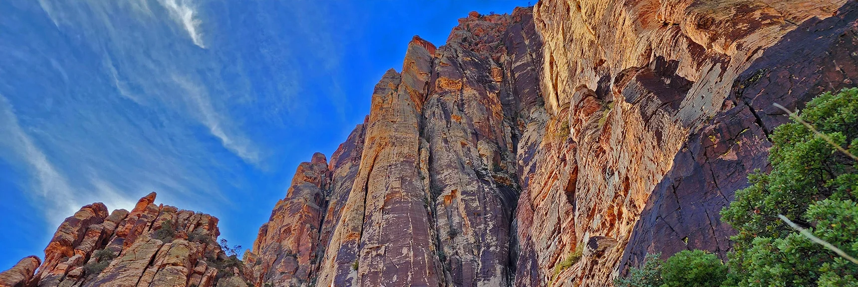 View from the Base of Rainbow Mountain's Eastern Cliffs | Rainbow Mountain Eastern Cliffs Rock Climbers | Rainbow Mountain Wilderness, Nevada