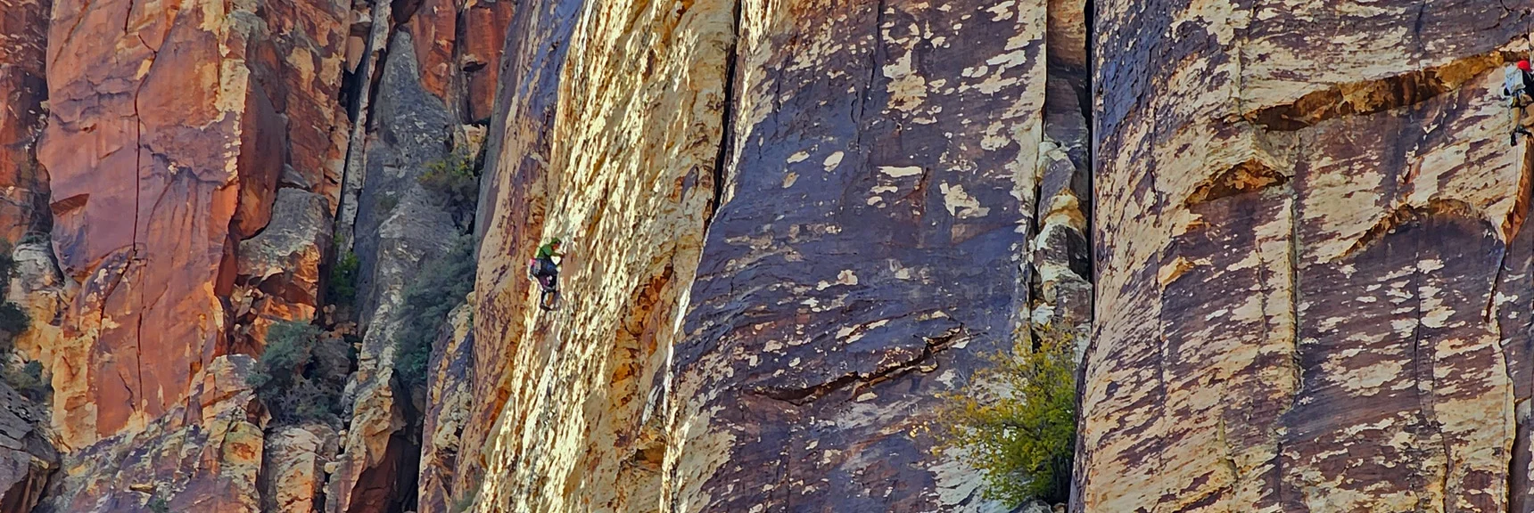 Rock Climber on Rainbow Mountain Eastern Cliffs | Rainbow Mountain Eastern Cliffs Rock Climbers | Rainbow Mountain Wilderness, Nevada